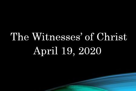 The Witnesses' of Christ I John 5:5-8
