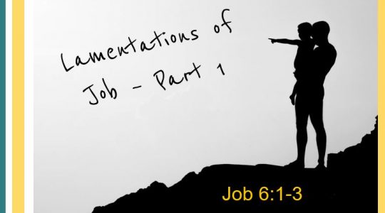 Lamentation of Job Part I - Job 6:1-3