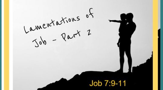 Lamentations of Job Part 2 Job 7:9-11